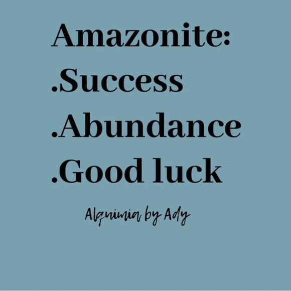 Green Amazonite sterling silver pendant gemstone necklace - Picture 2 of 3